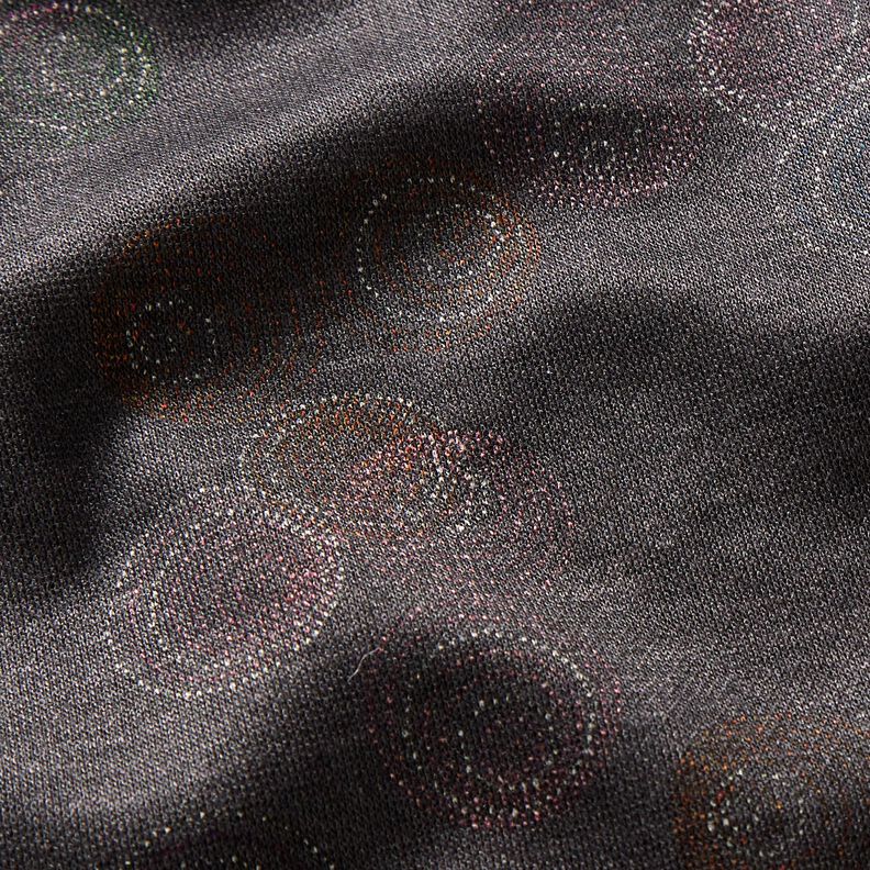 Jersey de viscose Círculos coloridos – pedra cinzento,  image number 5