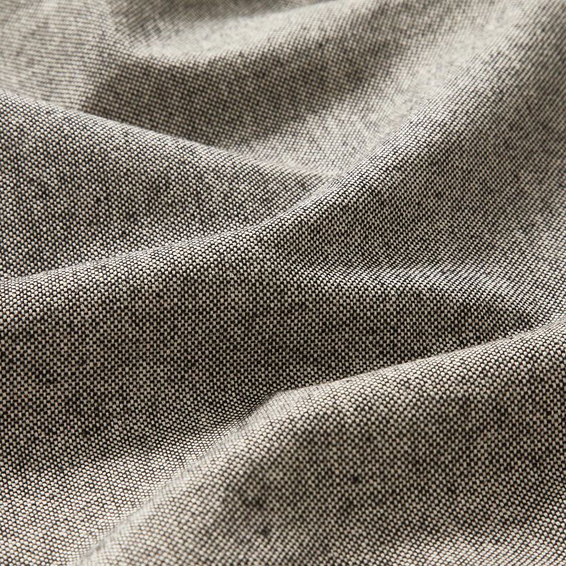 Tecido para decoração Meio linho Panamá de duas cores – preto/natural,  image number 2