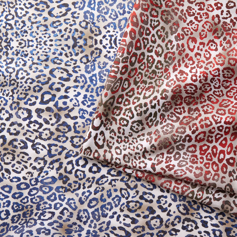 GOTS Popelina de algodão Padrão Leo | TCC x LOOKS by Wolfgang Joop – índigo/taupe claro,  image number 7