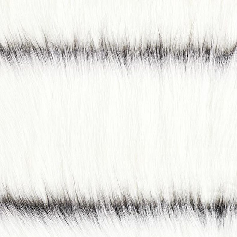 Pelo artificial Riscas diagonais – branco sujo/preto,  image number 1