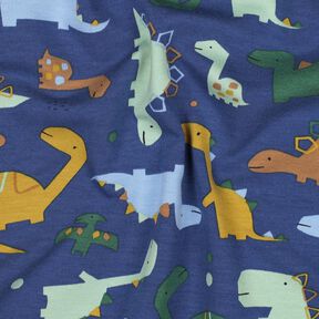 Sweat de verão Dinossauros | Poppy Fabrics – índigo/azul claro, 