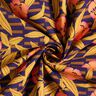 Tecido para decoração Meio linho Panamá Flores multicor – beringela/laranja-claro,  thumbnail number 3