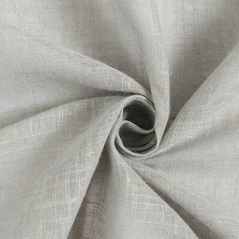 Tecido para cortinados Voile Look linho 300 cm – cinzento claro,  image number 1