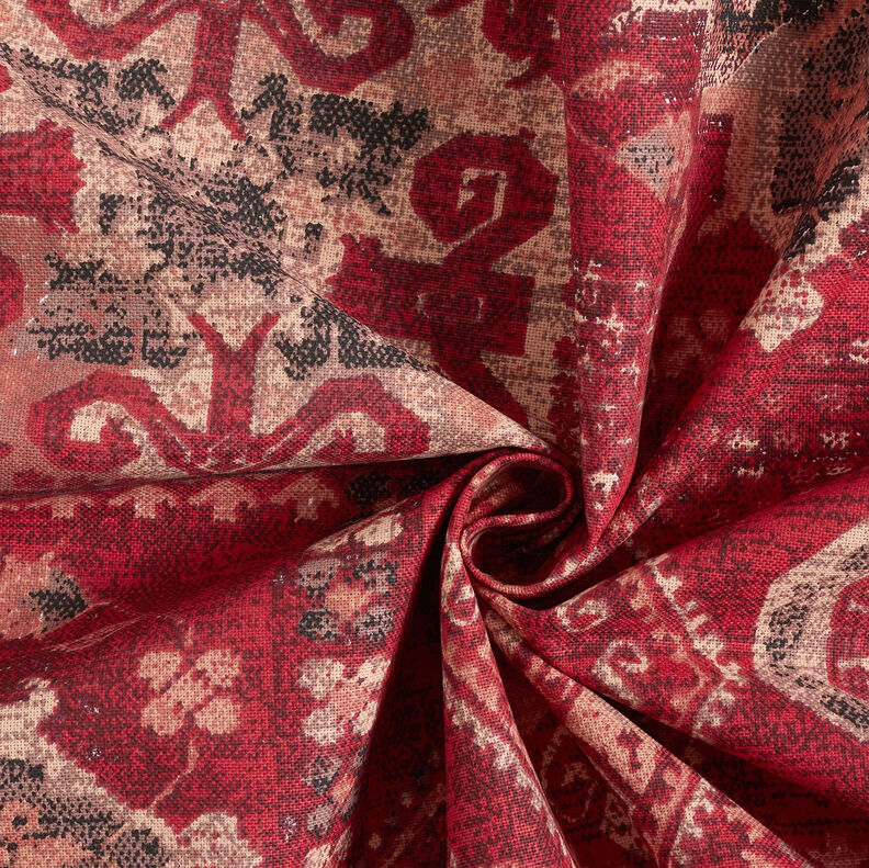 Tecido para decoração Meio linho Panamá Tapete Kelim – carmin,  image number 3