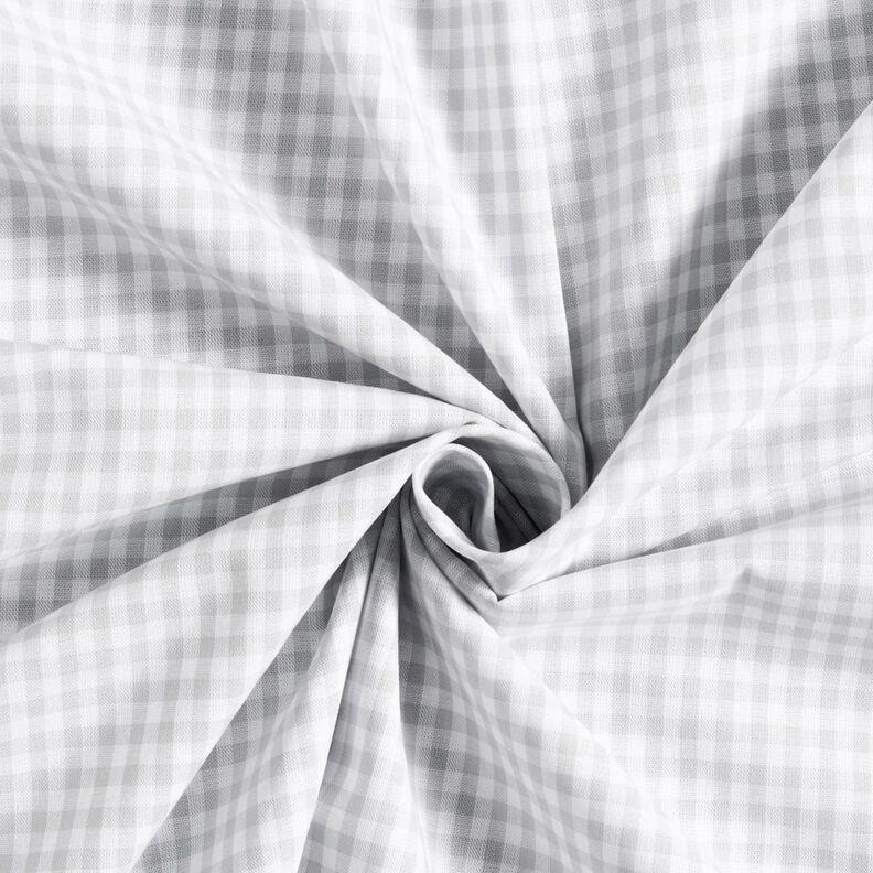 Tecido de algodão Popelina Xadrez Vichy – cinzento-prateado,  image number 3