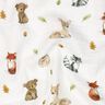 Musselina/ Tecido plissado duplo Animais da floresta Impressão Digital | Poppy Fabrics –,  thumbnail number 2