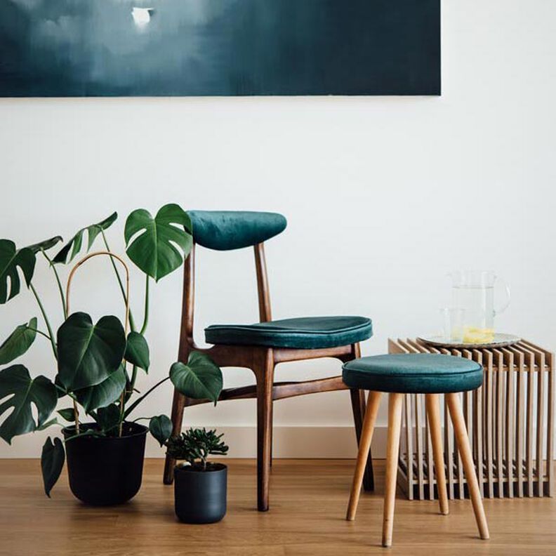 Tecido para estofos Veludo próprio para animais de estimação – azul petróleo,  image number 6