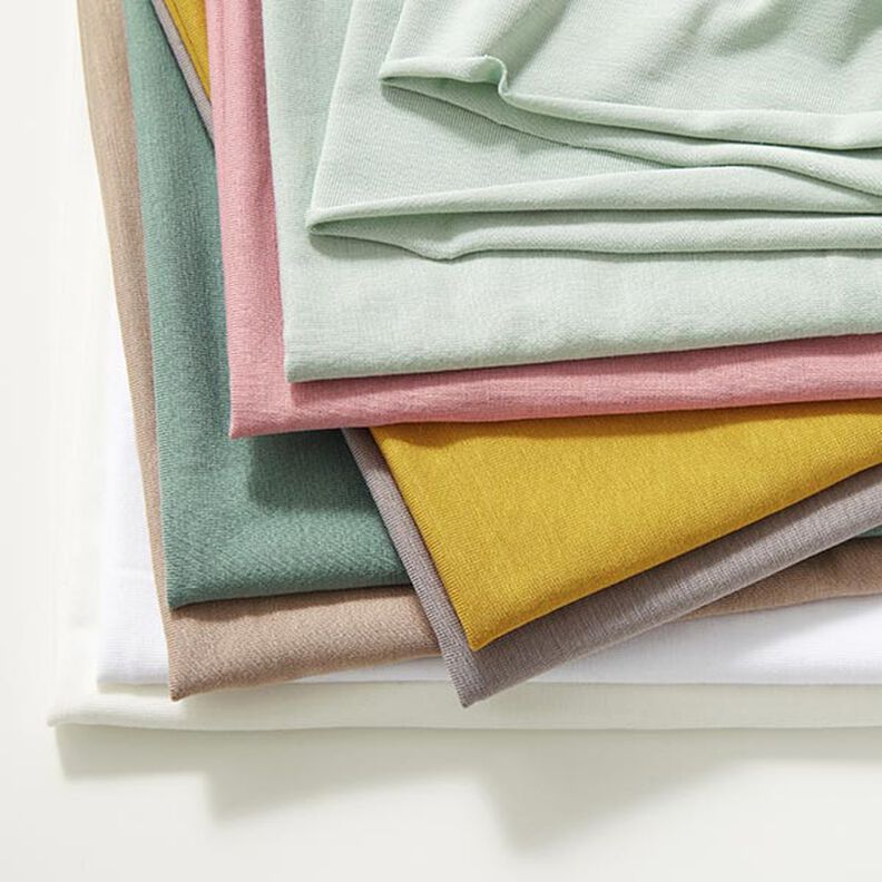 Bambu Jersey de viscose Liso – verde amarelado,  image number 6