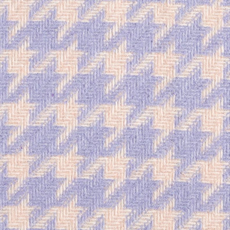 Tecido grosso para sobretudos Pied-de-poule – bege/lilás,  image number 1