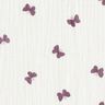 Musselina/ Tecido plissado duplo Borboletas – marfim/vermelho violeta médio,  thumbnail number 1