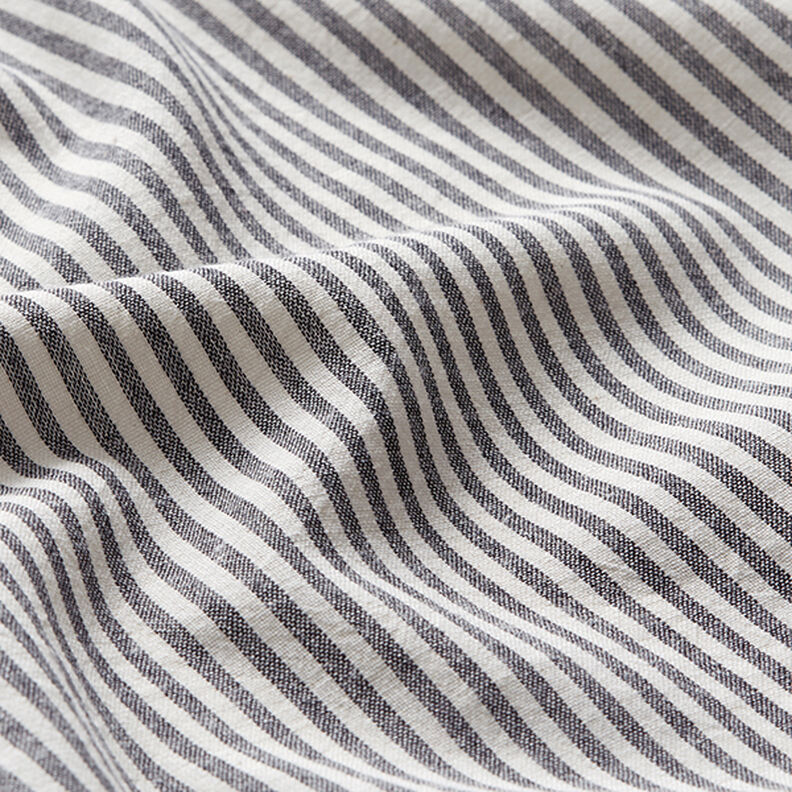 Mistura de viscose e algodão Riscas – preto/branco sujo,  image number 2