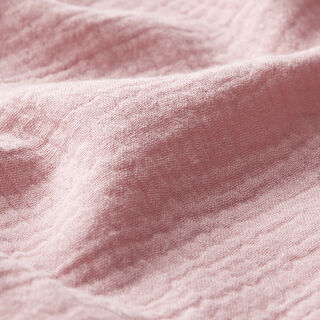 Musselina/ Tecido plissado duplo – rosa embaçado, 
