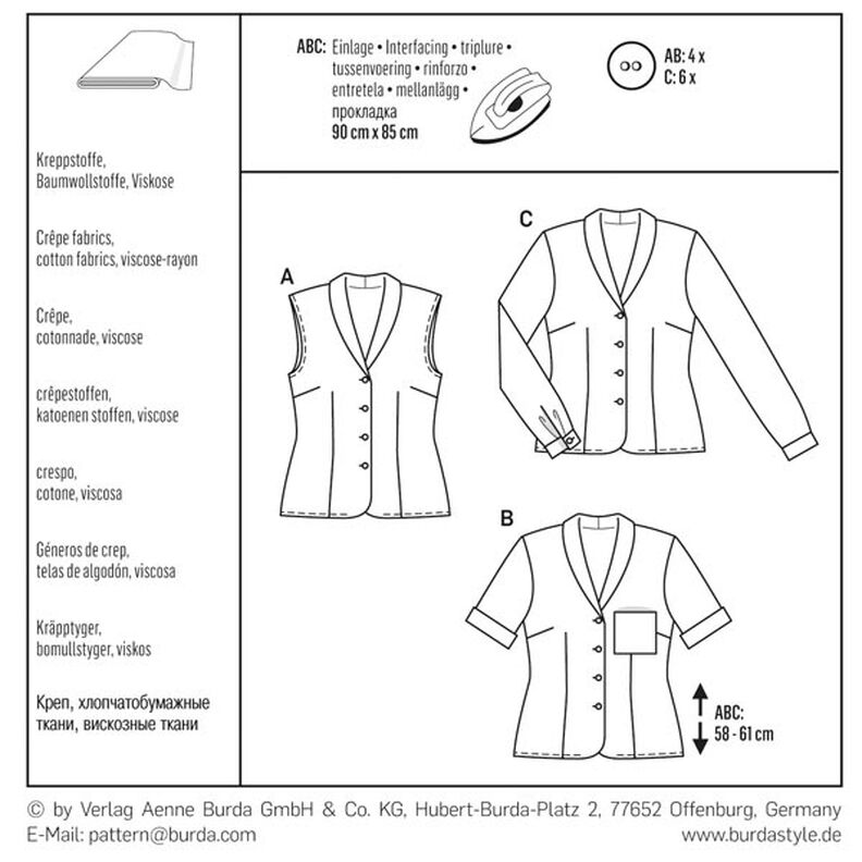 Blusa , Burda 6533,  image number 7