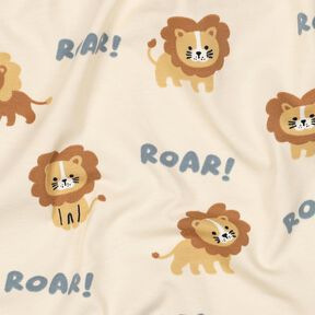 Jersey de algodão Leão | Poppy Fabrics – bege claro/castanho-avermelhado, 