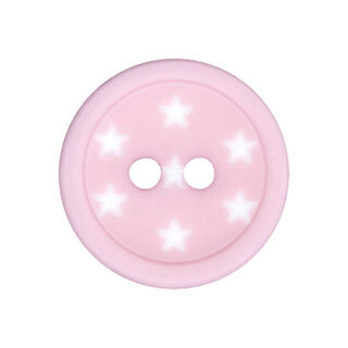 Botão de plástico Estrelas – rosa, 