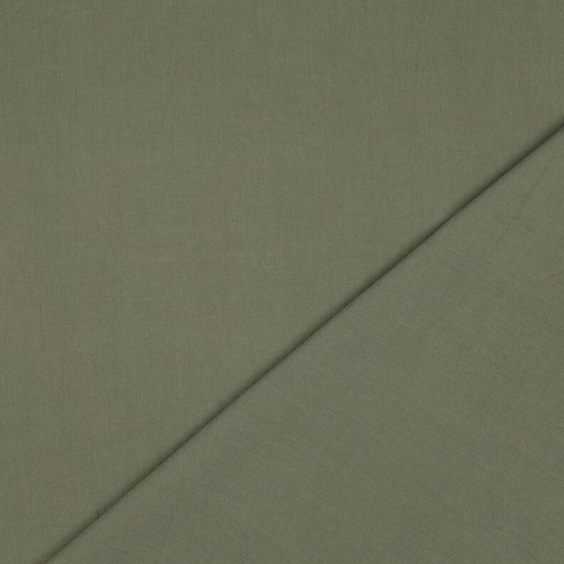 Tecido de algodão Tecido enrugado, pré-lavado – oliva escura,  image number 3