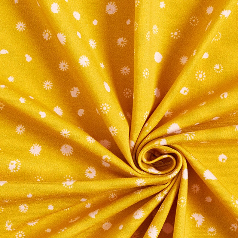 GOTS Jersey de algodão Cabeça de papoila | Tula – amarelo-caril/rosa,  image number 3