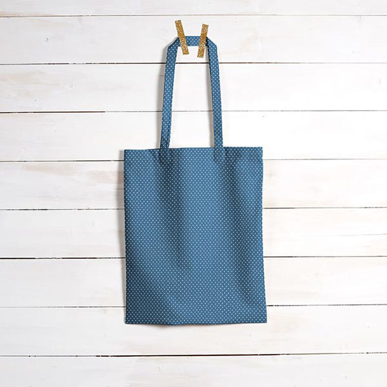 Algodão revestido Pintas pequenas – azul ganga,  image number 7