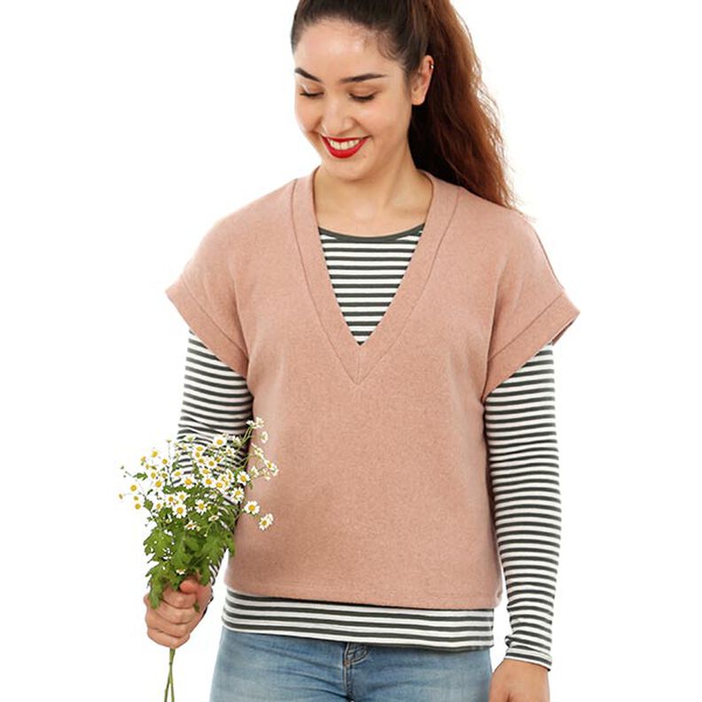 FRAU ULLI - Colete curto com decote em V, Studio Schnittreif | XS - XXL,  image number 7