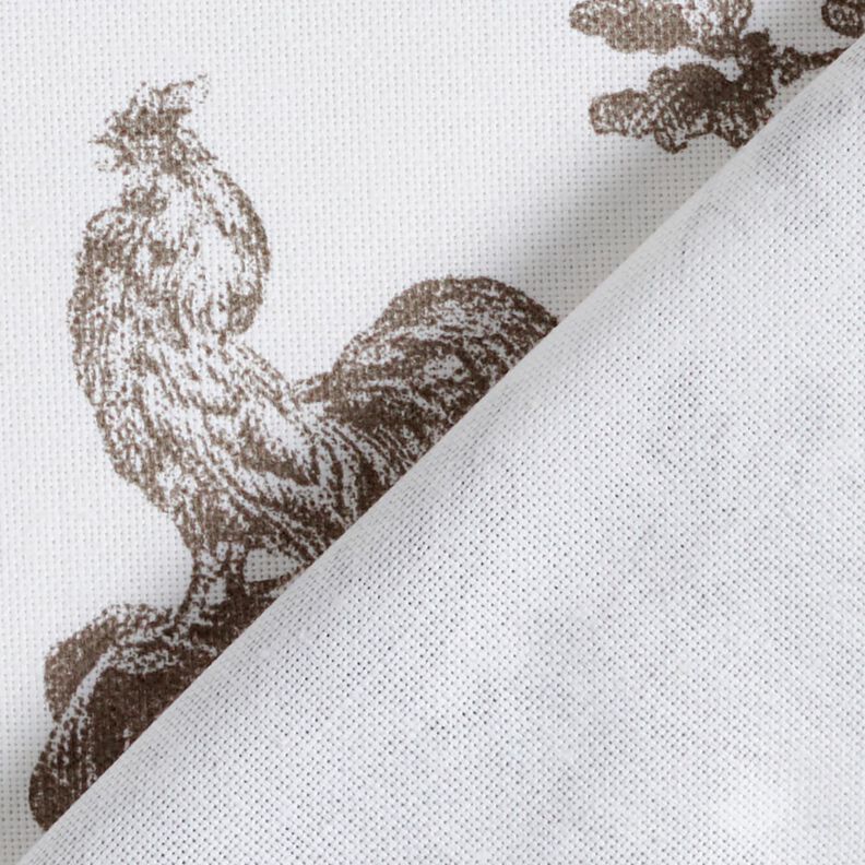 Tecido para decoração Meio linho Panamá Dançarinos felizes 280 cm – taupe/branco,  image number 4