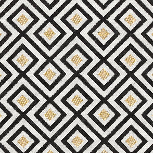 Tecido para decoração Jacquard Losangos Art Déco – branco sujo/dourado,  image number 1