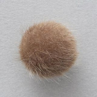 Botão com pé Pompom [  Ø15 mm ] – castanho médio, 