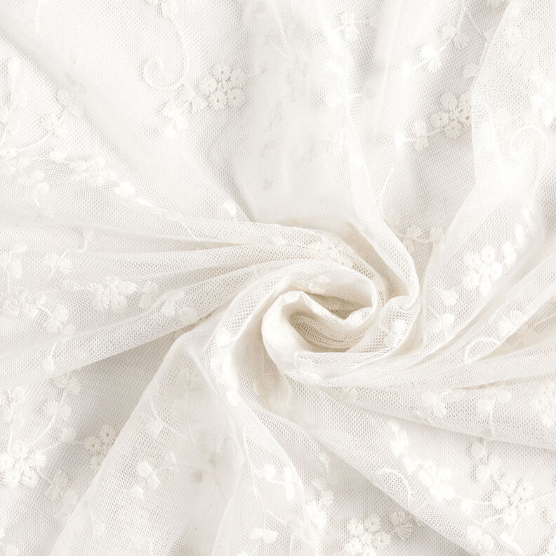 Tule de renda Flores pequenas – branco,  image number 4