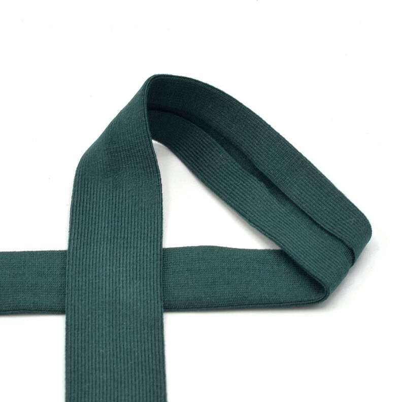 Fita de viés Jersey de algodão [20 mm] – verde escuro,  image number 1
