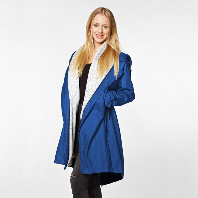 Tecido para impermeáveis liso – azul real,  image number 7