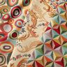 Tecido para decoração Gobelina Círculos coloridos – bege claro/carmin,  thumbnail number 5