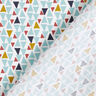 Tecido de algodão Cretone Mini triângulos – azul marinho/branco,  thumbnail number 4