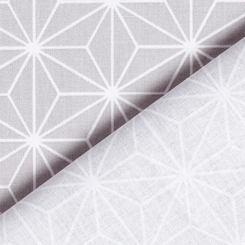 Tecido de algodão Cretone Estrelas japonesas Asanoha – cinzento,  image number 5