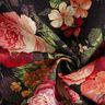 Tecido para decoração Gobelina ramos de flores – preto/terracota,  thumbnail number 3