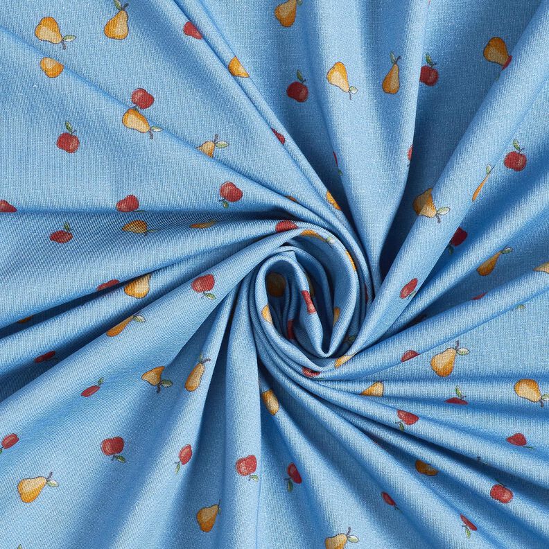 Jersey de algodão Maçãs e peras – azul ganga,  image number 3