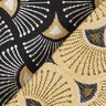 Tecido para decoração Jacquard Pequenos leques – preto/dourado,  thumbnail number 5