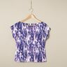 Jersey de viscose Pinceladas – branco/azul violeta,  thumbnail number 5