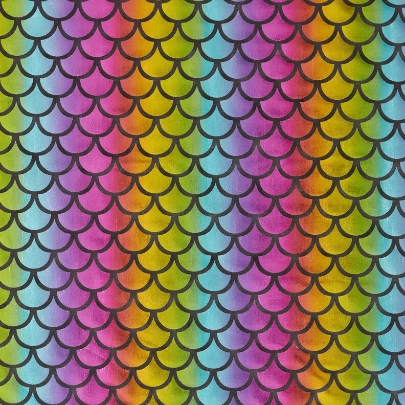 Jersey prateado Escamas de sereia Arco-íris – preto/colorido,  image number 1