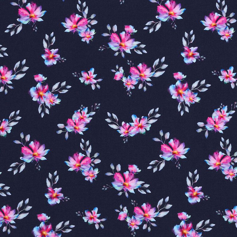 French Terry Sweat de verão Família de girafas Barra | Glitzerpüppi – azul-noite,  image number 7