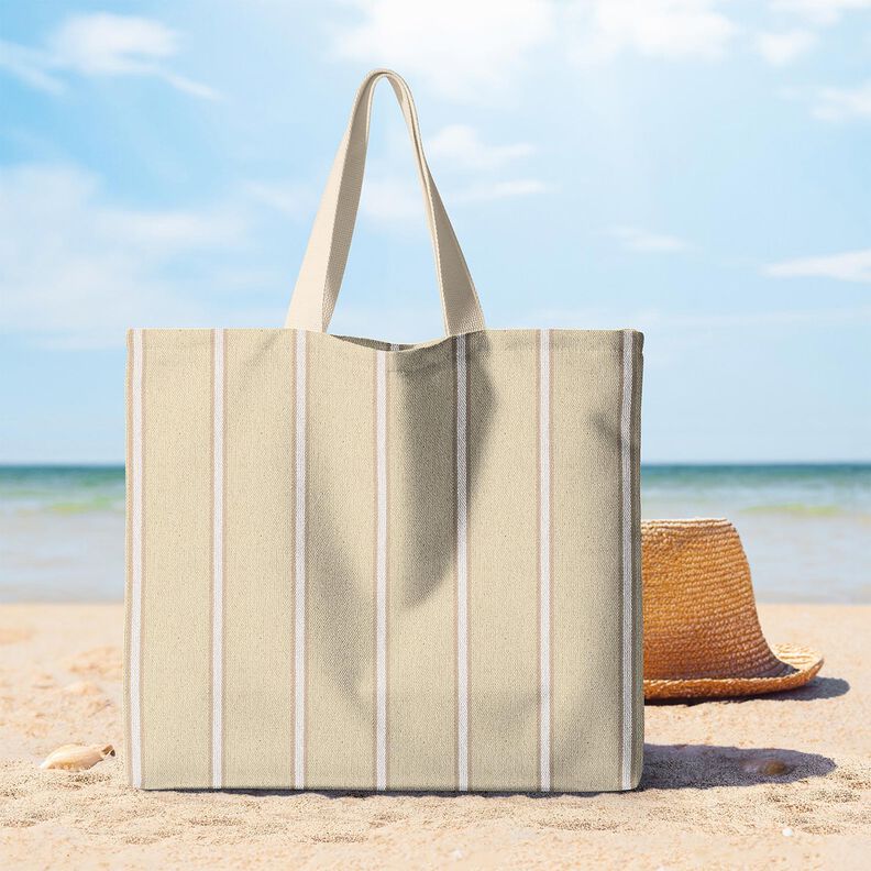 Tecido de algod&atilde;o r&uacute;stico &ndash; an&eacute;mona/natural,  image number 7