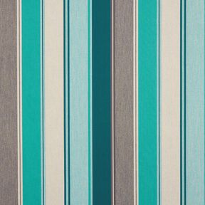 Tecido para exteriores Lona Riscas mistas – pinheiro azul/greige, 