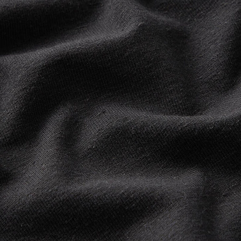 Jersey em mistura algodão e linho liso – preto,  image number 2