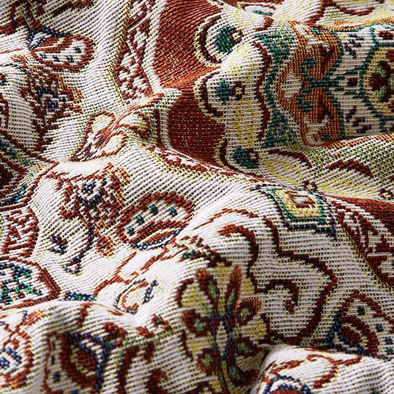 Tecido para decoração Gobelina Mandala oriental – carmin/marfim,  image number 2