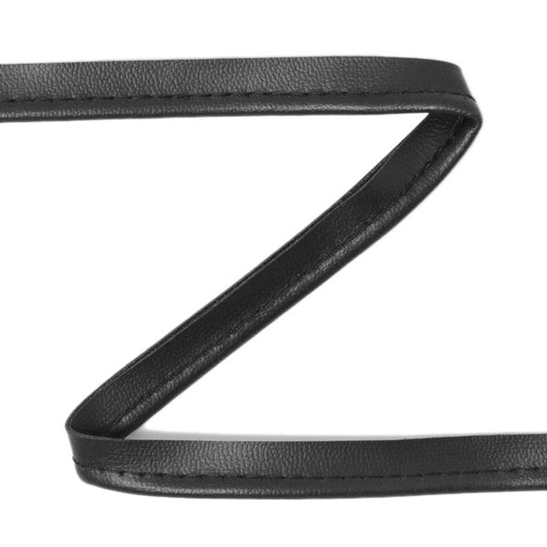Fita com vivo de pele sintética - preto,  image number 1
