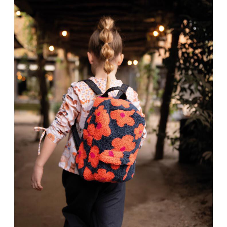 Tecido de pel&uacute;cia Teddy Flores | Poppy Fabrics &ndash; lavanda/damasco,  image number 5