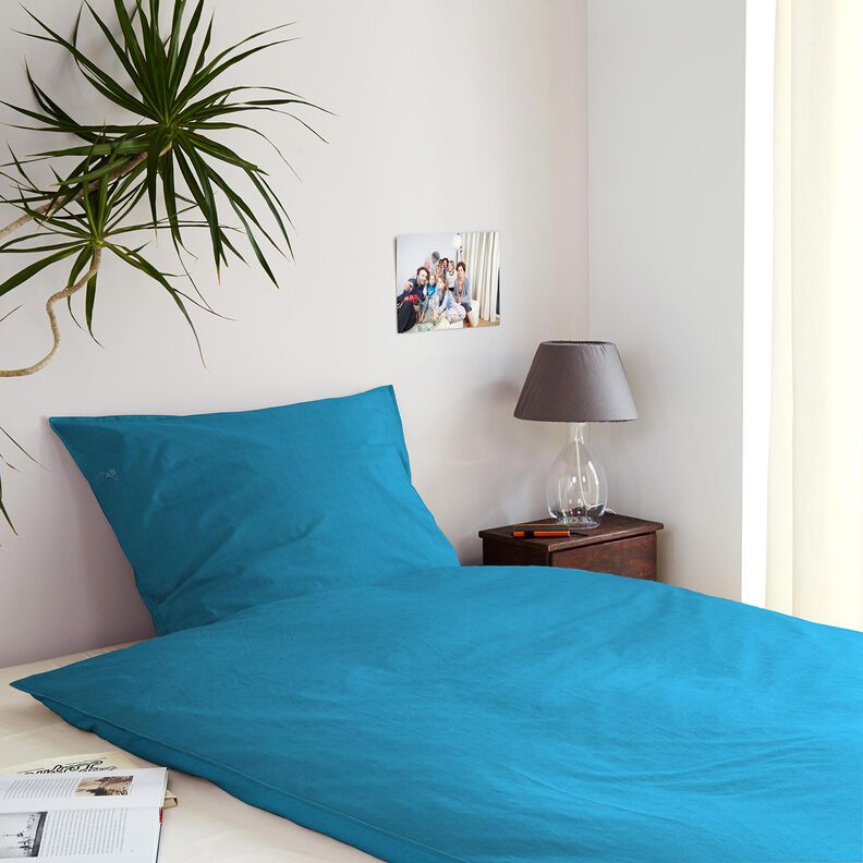 Cetim de algodão Liso – azul petróleo claro,  image number 7