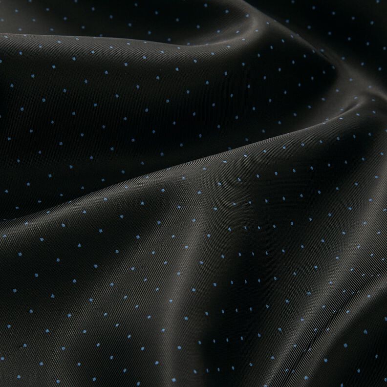 Tecido para forro Pintas pequenas – preto/azul claro,  image number 2