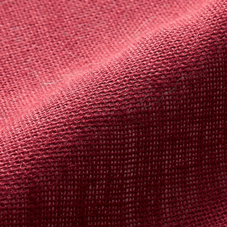 Tecido para decoração Juta Liso 150 cm – vermelho escuro,  image number 3