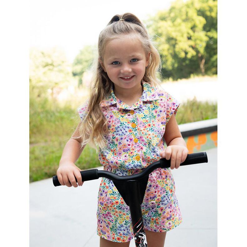 Jersey de algod&atilde;o Mar de flores Impress&atilde;o Digital | Poppy Fabrics &ndash; marfim/colorido,  image number 6