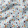 Tecido de algodão Cretone Mini triângulos – azul marinho/branco,  thumbnail number 2