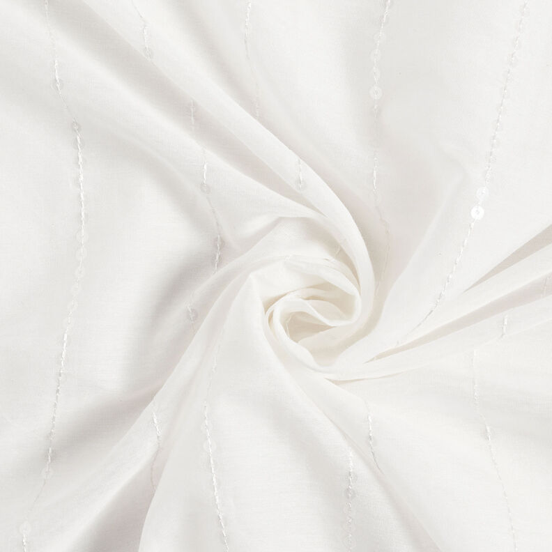 Voile Mistura de seda e algodão Lantejoulas – branco,  image number 4